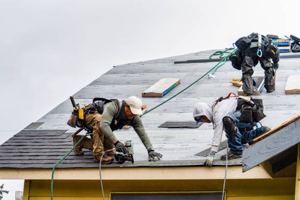 Professional Gutter Installation technician working in Cathlamet, WA